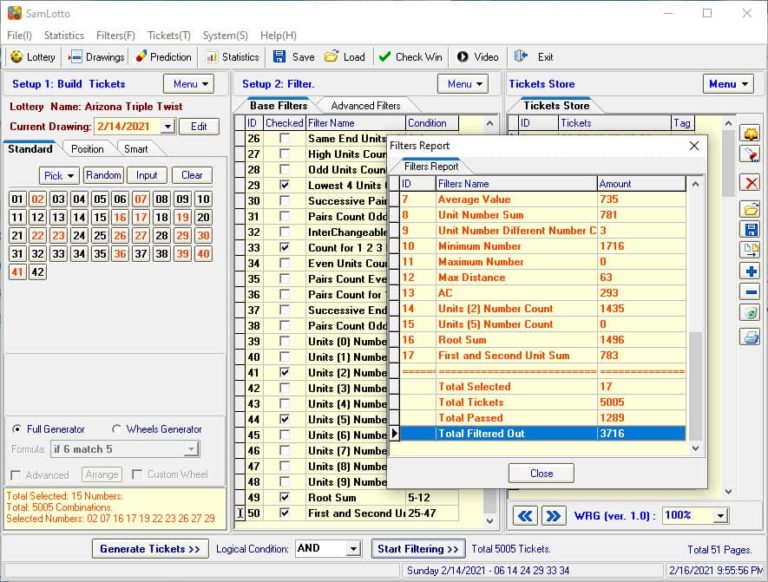 Using Lottery Software To Win Arizona Triple Twist Samlotto